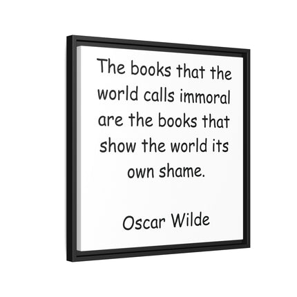 Oscar Wilde Quote Matte Canvas Print — Framed Literary Wall Art