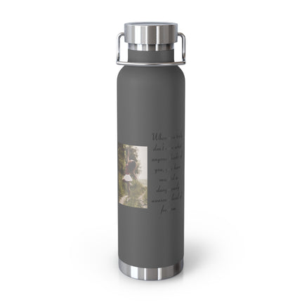 22oz Insulated Bottle with Inspirational Quote – Copper Vacuum Flask