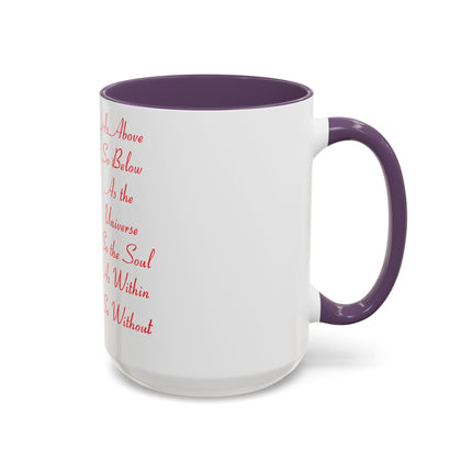 Mystical Accent Mug – “As Above So Below” Wiccan Design, 15oz