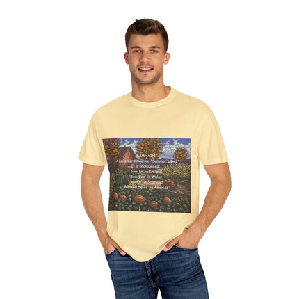 Samhain Tee – Unisex Garment-Dyed Shirt with Pumpkin Spice Wit