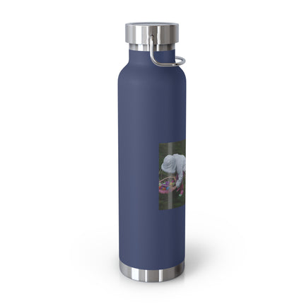 Copper Insulated Water Bottle - 22oz with Easter Design & Humorous Quote