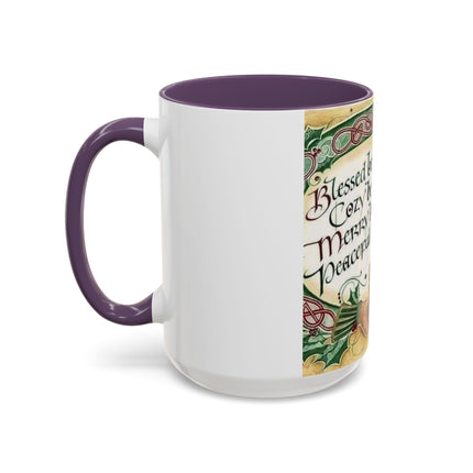 Celtic Holiday Blessings Mug – 15oz Accent for Cozy Gatherings