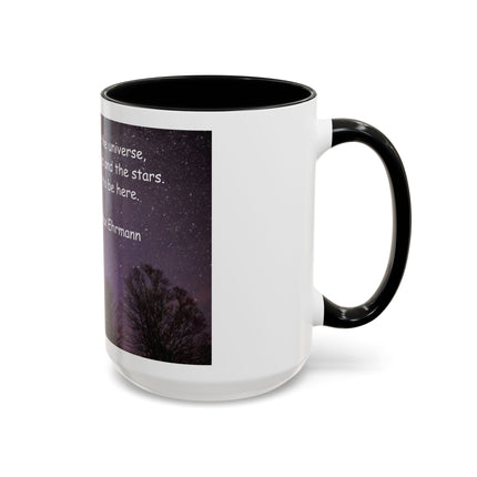 Inspirational Starry Night Coffee Mug — "You are a child of the universe" Quote