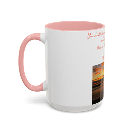 Zen Quote Accent Mug – 15oz Ceramic Cup for Mindful Mornings