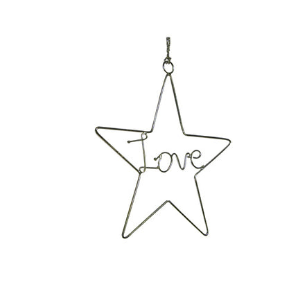Recycled Wire Star Ornament-7