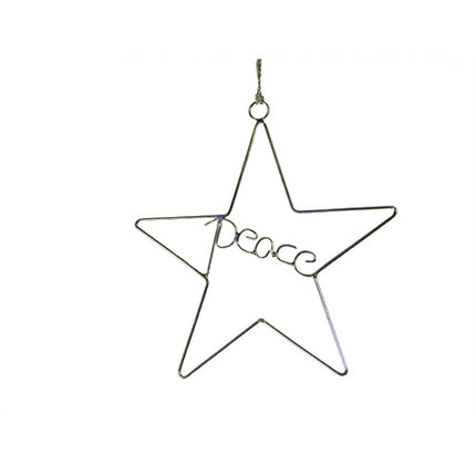 Recycled Wire Star Ornament-8