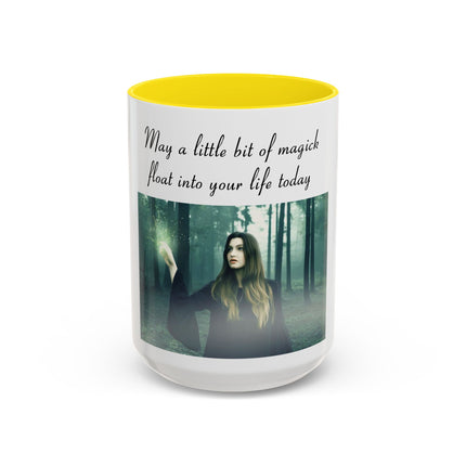 Magick Forest Accent Coffee Mug — "May a little bit of magick float into your life today"