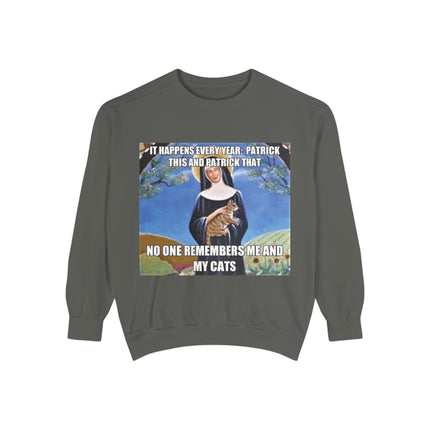 Humorous Unisex Sweatshirt - "No One Remembers Me and My Cats"