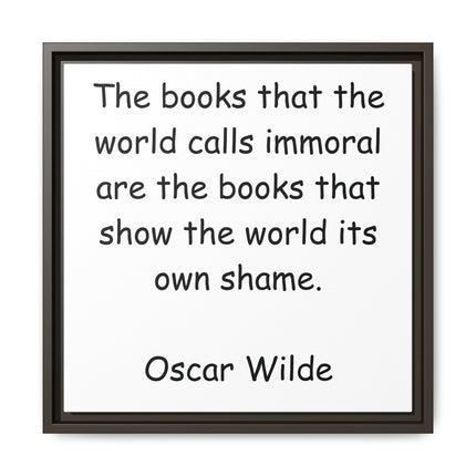 Oscar Wilde Quote Matte Canvas Print — Framed Literary Wall Art