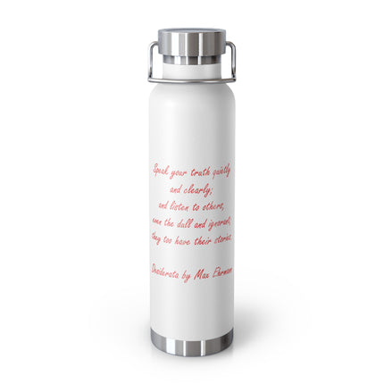Eco-Friendly Bottle – Mindful Message – 22oz Copper Vacuum