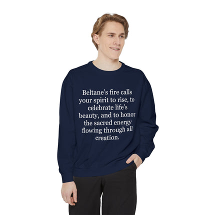 Beltane Quote Sweatshirt – "Beltane’s fire calls your spirit to rise"
