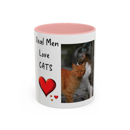 Real Men Love Cats Coffee Mug – 11oz Accent Mug