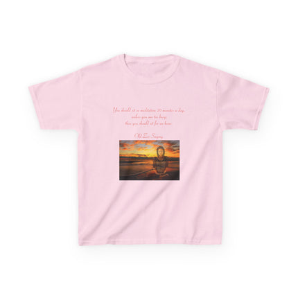 Zen Quote Kids Tee – Heavy Cotton Shirt for Calm & Curiosity