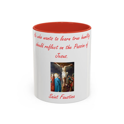 Inspirational Coffee Mug – Humility Quote – 11oz Accent