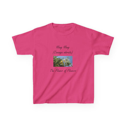 Ylang Ylang Kids Cotton Tee – “Flower of Flowers” Graphic Shirt