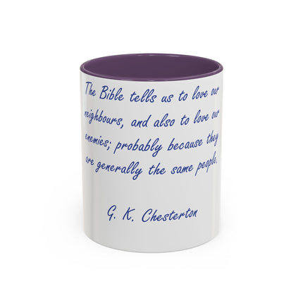 Chesterton Quote Mug – 11oz Accent Cup for Literary Peacemakers