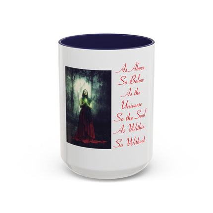 Witchy Forest Coffee Mug — 'As Above So Below' Spiritual Pagan Tea Cup (11/15oz)