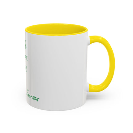 Emerson Quote Coffee Mug — “Be silly. Be honest. Be kind.” Accent Ceramic Mug (11/15oz)