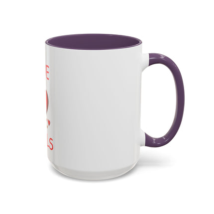 Love Heals Accent Coffee Mug — 11/15oz Heart Healing Gift