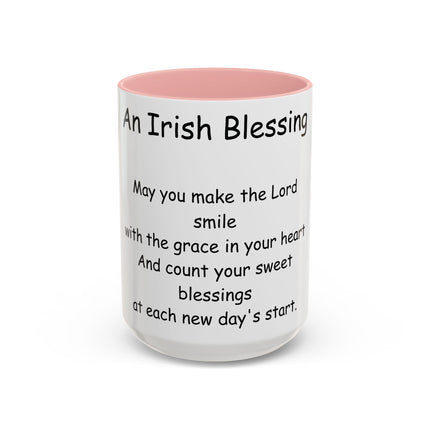 Irish Blessing Accent Mug | 15oz Ceramic Gift for Friends & Family