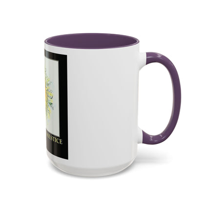 Happy Summer Solstice Coffee Mug — Sun Illustration Accent Mug (11/15oz)