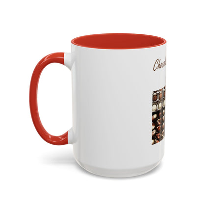 Chocolate Is Brain Fuel Coffee Mug — Chocolate Lovers Accent Mug (11/15oz)