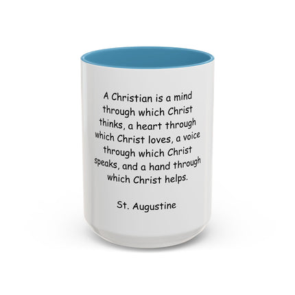St. Augustine Quote Christian Coffee Mug — Inspirational Faith Message 11/15oz