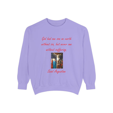 Saint Augustine Sweatshirt – Unisex Garment-Dyed Layer of Faith