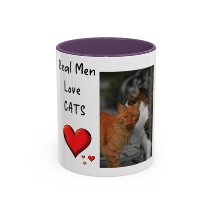 Real Men Love Cats Coffee Mug – 11oz Accent Mug