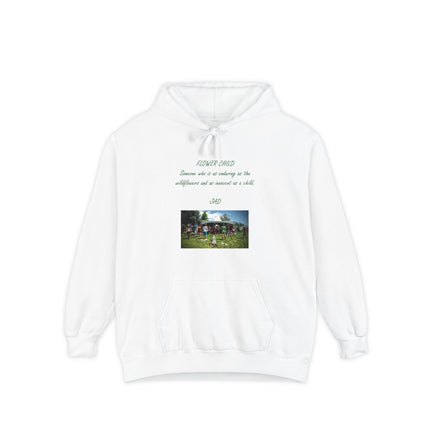 Flower Child Hoodie — 1960s Festival Wildflower Photo Design