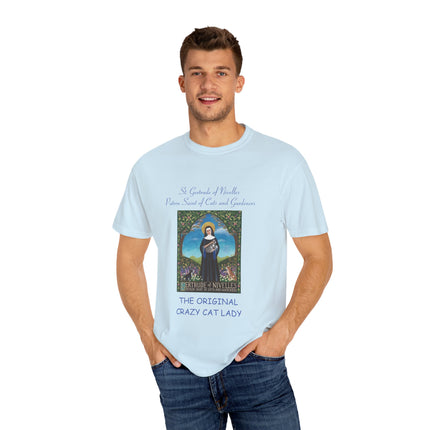 Saint Gertrude Cat Lady Tee – Unisex, Whimsical Design