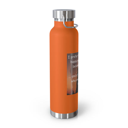 Magic & Joy Insulated Bottle — 22oz Copper Vacuum Flask with Whimsical Quote