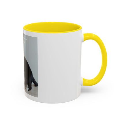 Cat Hug Coffee Mug – "Marriage is an Endless Sleepover" Accent Mug
