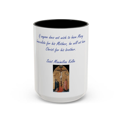 Religious Coffee Mug — Saint Maximilian Kolbe Quote & Sacred Image (11/15oz)