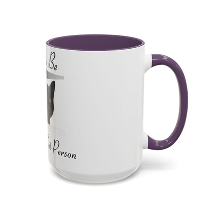Proud Cat Person Accent Mug – 15oz Ceramic Gift for Cat Lovers