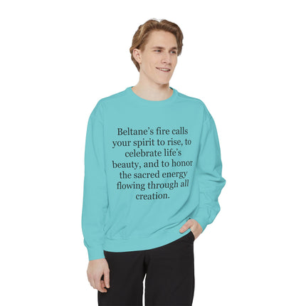 Beltane Quote Sweatshirt – "Beltane’s fire calls your spirit to rise"
