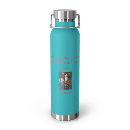 22oz Copper Bottle – Reflect on Jesus – Saint Faustina Design