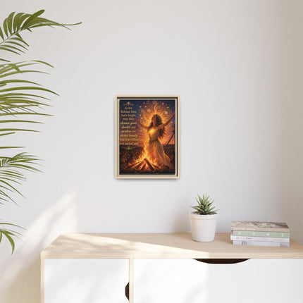 Beltane Fire Framed Canvas Print — Inspirational Pagan Wall Art