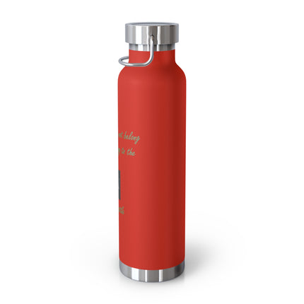 Copper Insulated Bottle – Chief Seattle Earth Quote – 22oz