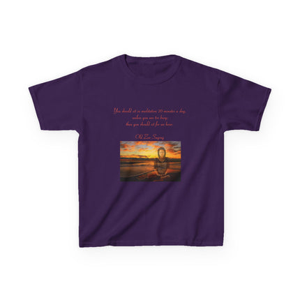 Zen Quote Kids Tee – Heavy Cotton Shirt for Calm & Curiosity
