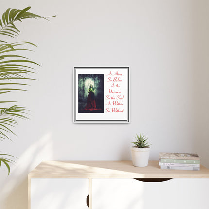 Framed Matte Canvas Art — "As Above So Below" Gothic Mystic Wall Print