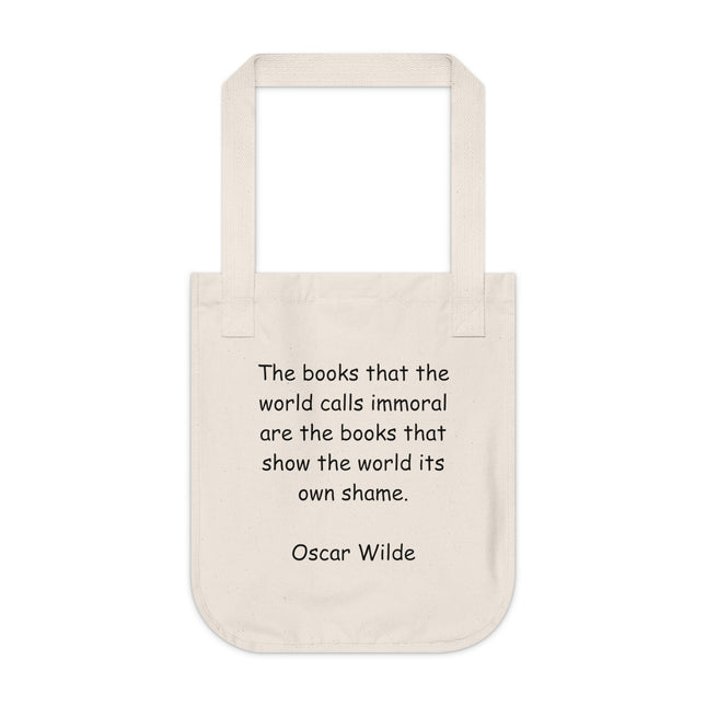Oscar Wilde Quote Organic Canvas Tote Bag - Eco-Friendly Literary Tote for Book Lovers