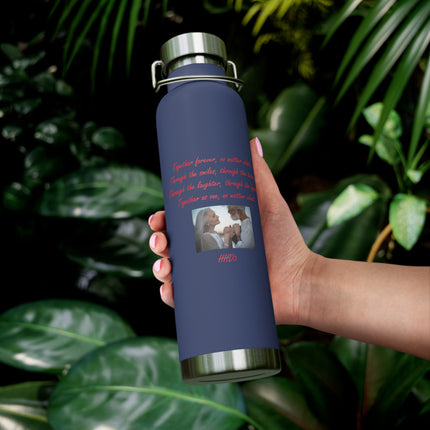Copper Vacuum Insulated Bottle - 22oz - 'Together Forever' Inspirational Design