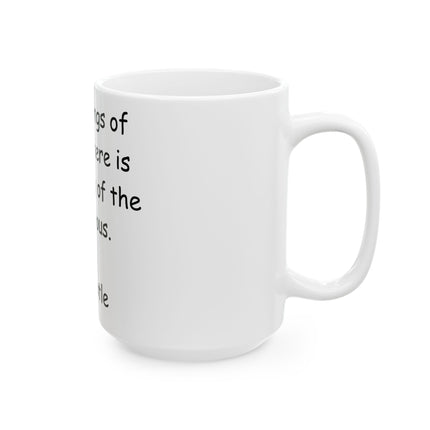 Aristotle Quote Mug – 15oz Ceramic Cup on Nature & Reflection