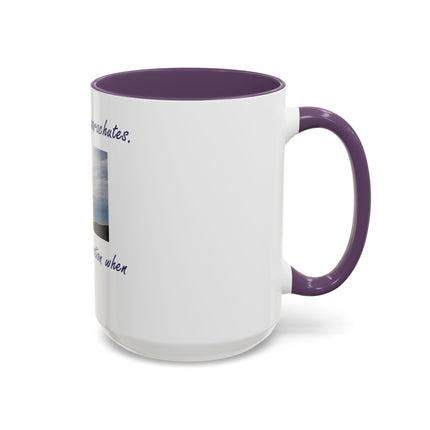 Parachute Minds Coffee Mug — "Minds are like parachutes. They only function when open."