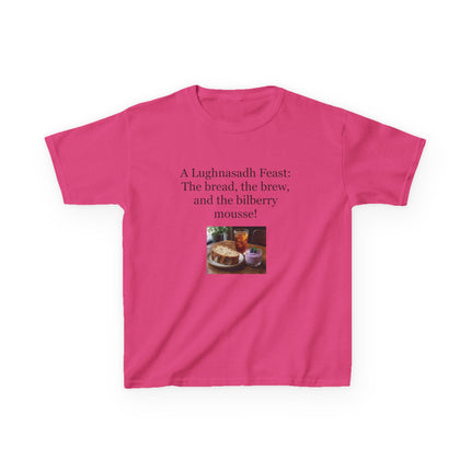 Lughnasadh  Kids Tee — “A Lughnasadh Feast: The bread, the brew, and the bilberry mousse!”