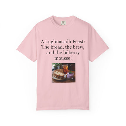 Lughnasadh Feast T-Shirt – “The bread, the brew, and the bilberry mousse!”