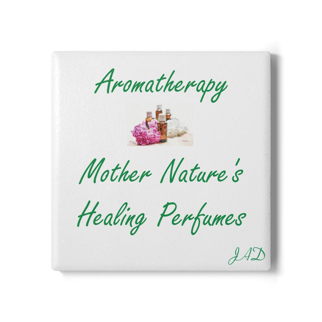 Aromatherapy Ceramic Coaster - Mother Nature's Healing Perfumes