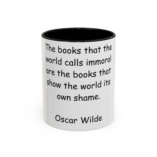 Oscar Wilde Accent Mug – “Books & Shame” – 11oz Ceramic Inspiration