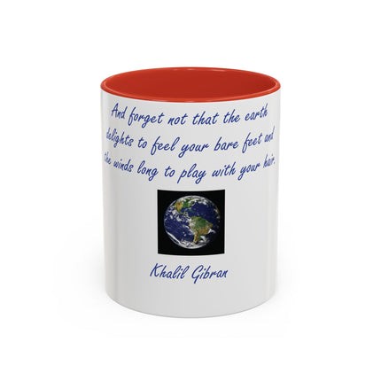 Nature Quote Accent Mug – 11oz Ceramic with Gibran Verse